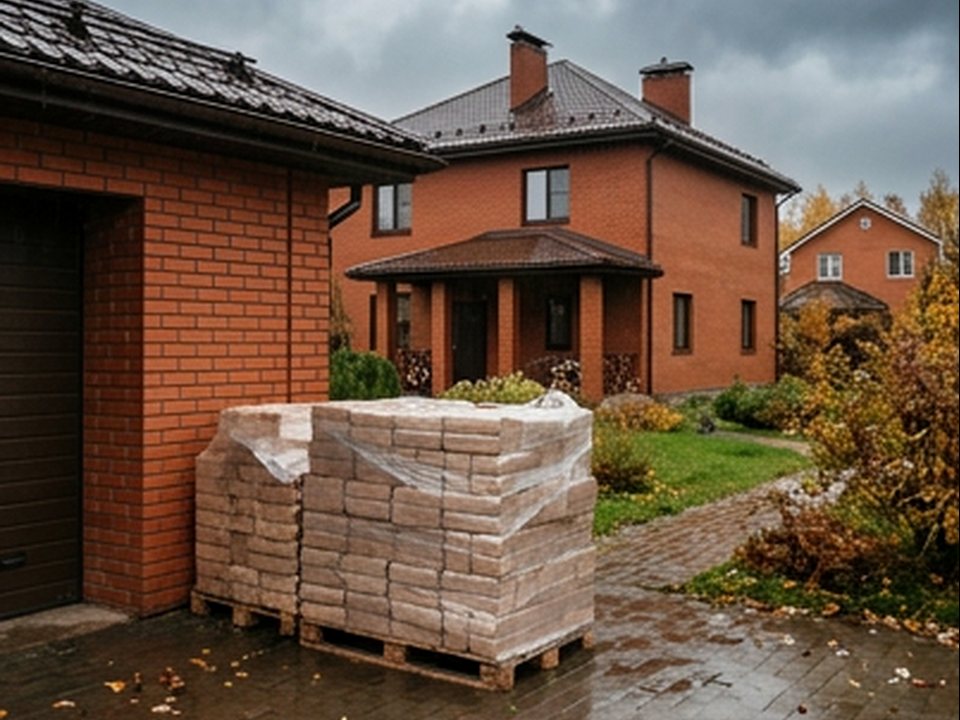 декоративная поленница — Кленовый проезд, 11, Дедовск